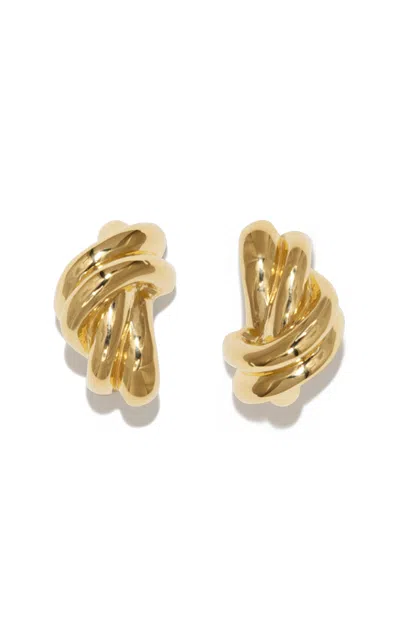 Completedworks 18k Gold-plated Knot Earrings In Gold