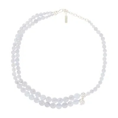 Completedworks Agate Necklace In Silver