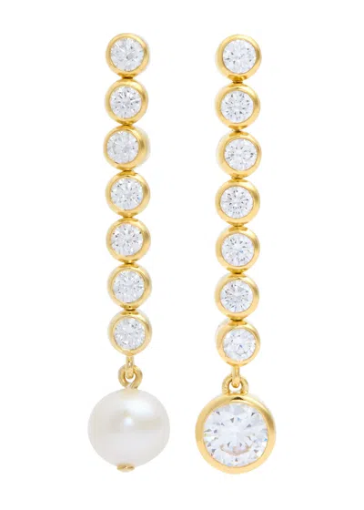 Completedworks Ascent Asymmetric 18kt Gold-plated Earrings