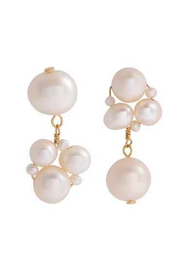 Completedworks Asymmetric Pearl 18kt Gold Vermeil Drop Earrings In Neutral
