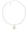 Completedworks Baroque Cz Necklace In Silver Plated