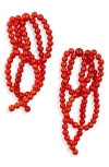 Completedworks Beaded Agate Drop Earrings In Multi