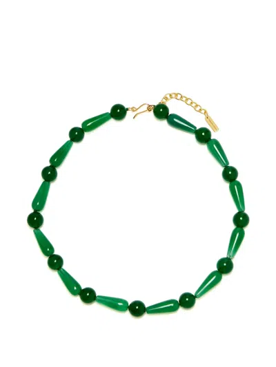 Completedworks Beaded-chain Necklace In Green
