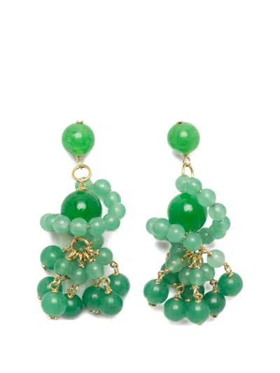 Completedworks Recycled Gold Vermeil Agate Earrings In Green