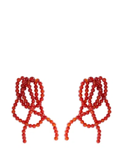 Completedworks Beaded-embellishment Earrings In Red