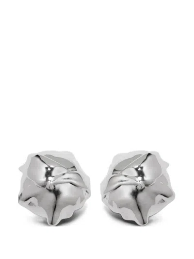 Completedworks Conked Out Crumpled Earrings In White