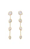 COMPLETEDWORKS CRYSTAL AND 18K GOLD-PLATED DROP EARRINGS