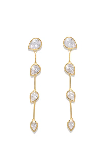 COMPLETEDWORKS CRYSTAL AND 18K GOLD-PLATED DROP EARRINGS