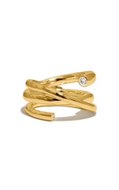 Completedworks Crystal And 18k Gold-plated Ring