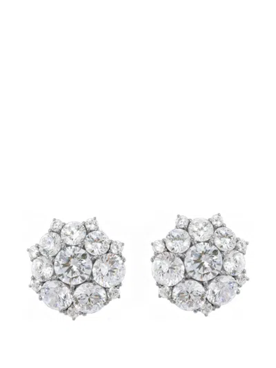 Completedworks Cubic Zirconia Stud Earrings In Silber