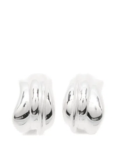 Completedworks Curved Earrings In Red