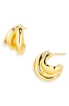 Completedworks Dollop Hoop Earrings In 18ct Gold Plated