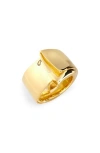 Completedworks Draped Fold Ring In Gold