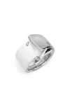 Completedworks Draped Fold Ring In Silver Plated