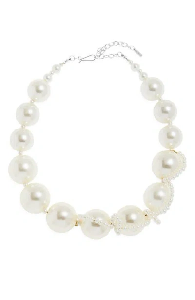 Completedworks Faux Pearl Necklace In White