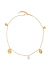 Completedworks Floral Charm-embellished 18kt Gold-plated Necklace In Gold