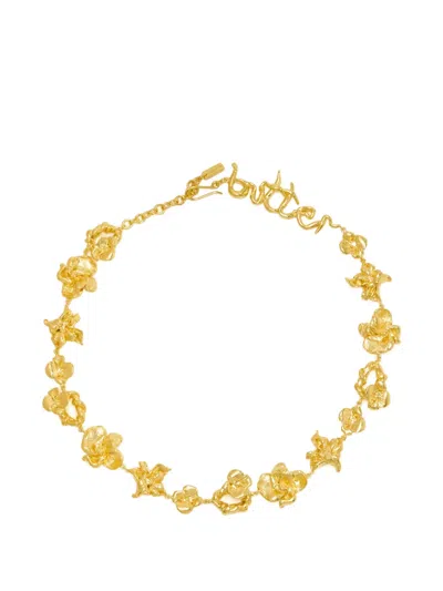 Completedworks Floral Necklace In Gold