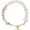 Completedworks Freshwater Pearl & Cubic Zirconia Bracelet