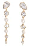 Completedworks Freshwater Pearl & Cubic Zirconia Drop Earrings In Gold