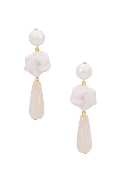 Completedworks Women's The Depths Of Time Drop Earrings In Pink/white