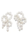 Completedworks Freshwater Pearl Drop Earrings In White