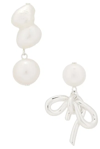 Completedworks Freshwater Pearl Earrings In Silver