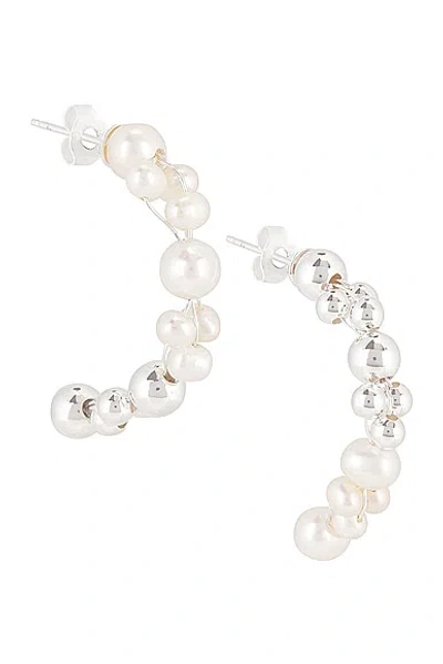 Completedworks Freshwater Pearl Earrings In Sterling Silver