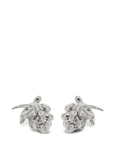 Completedworks General Strike Sculptural Earrings In Silver