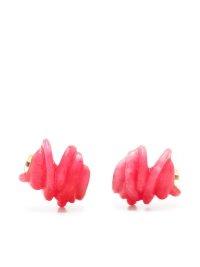 Completedworks Gold Vermeil Clash Resin Earrings In Pink