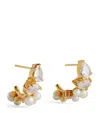 Completedworks Gold Vermeil, Zirconia And Pearl Chasing Shadows Earrings In Silver