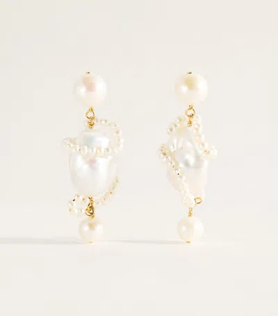Completedworks Gold-plated Freshwater Pearl Drop Earrings