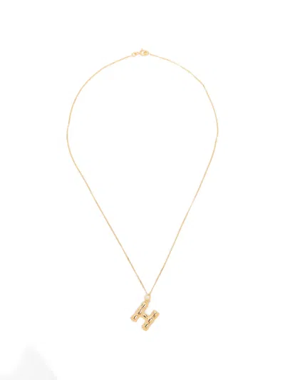 Completedworks H Pendant Necklace In Red