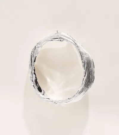 Completedworks Irregular Cuff Bracelet In Silver