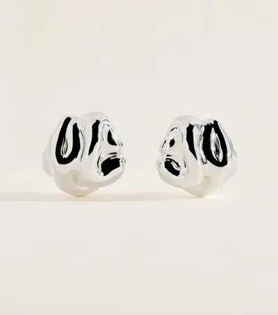 Completedworks Irregular Stud Earrings In Silver
