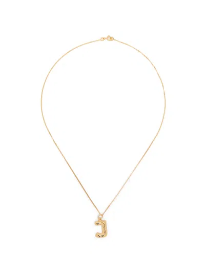 Completedworks J-pendant Necklaces In Gold