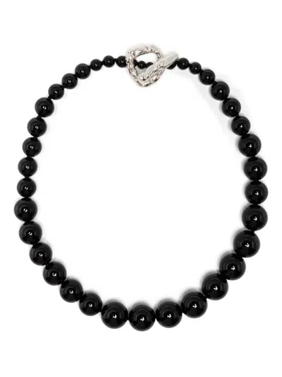 Completedworks Knee-deep In A Bog In North Yorkshire Necklace In Black