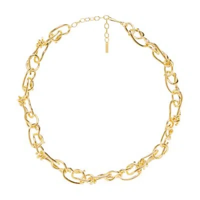 Completedworks Knotted Chain Necklace In Gold