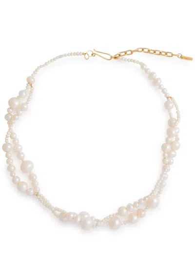 Completedworks Layered Pearl And 18kt Gold Vermeil Necklace