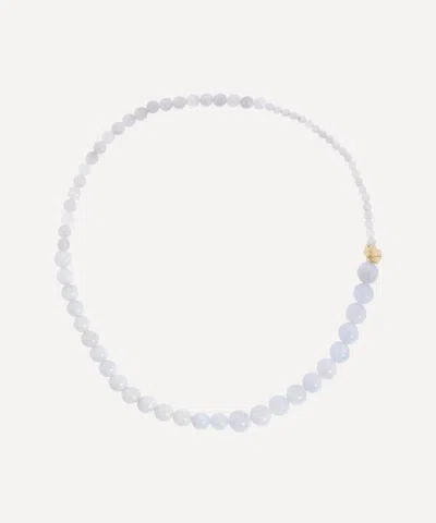 Completedworks Mens 14ct Gold-plated Vermeil Silver Tidelands Agate Beaded Necklace