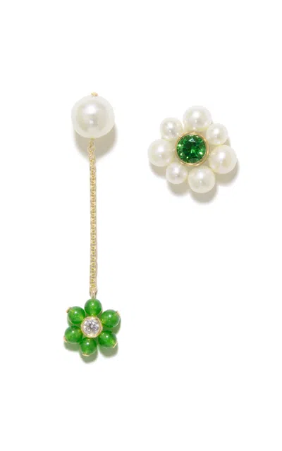 COMPLETEDWORKS NOT BRAINWASHED (YET) MISMATCH PEARL AND JADE EARRINGS