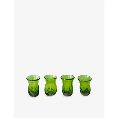 Completedworks 'notsobig' Thaw Tiny Glasses Set Of Four Leaf Green