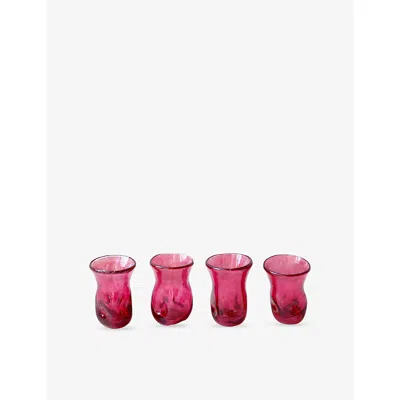 Completedworks 'notsobig' Thaw Tiny Glasses Set Of Four Magenta In Red