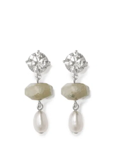 Completedworks Orchard Pearl Drop Earrings In Silver