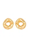 Completedworks Big Scrunched Open Circle Drop Earrings In Gold