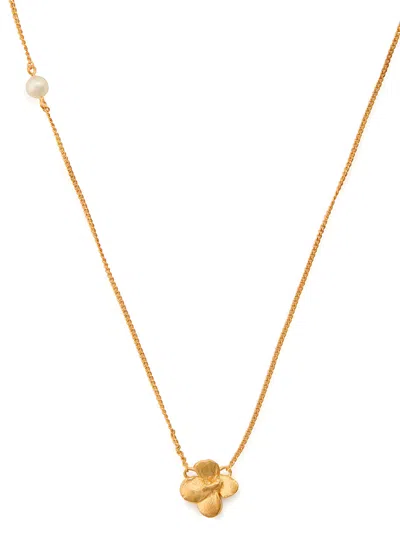 Completedworks Pearl And 18kt Gold-plated Pendant Necklace
