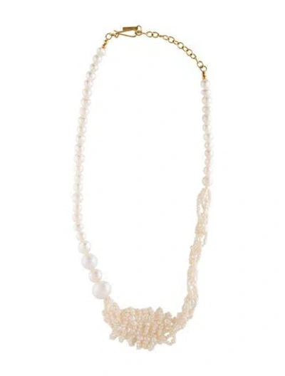Pre-owned Completedworks Pearl Cove Collar Necklace, 18" In Multi