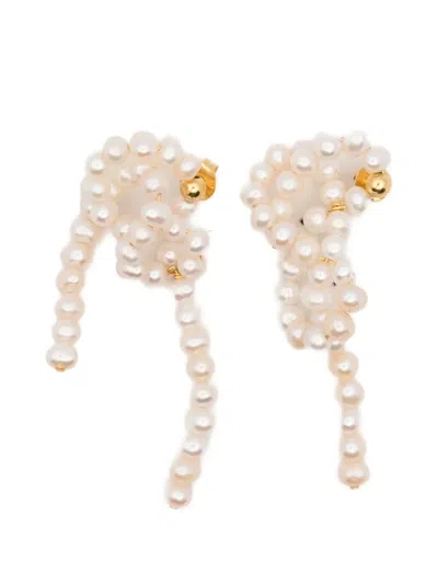 Completedworks Pearl Earrings In Gold
