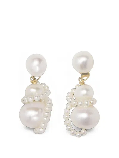 Completedworks Pearl-embellished Drop Earrings In Gold