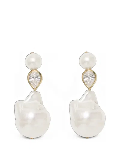 Completedworks Pearl-embellished Drop Earrings In Gold