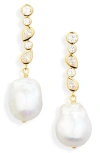 Completedworks Pitter-patter Freshwater Pearl Drop Earrings In 18ct Gold Plated